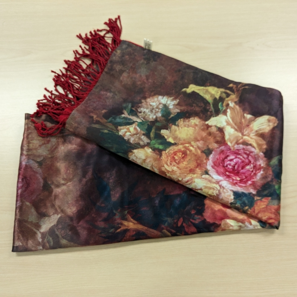 Beautiful flower Asian shawl